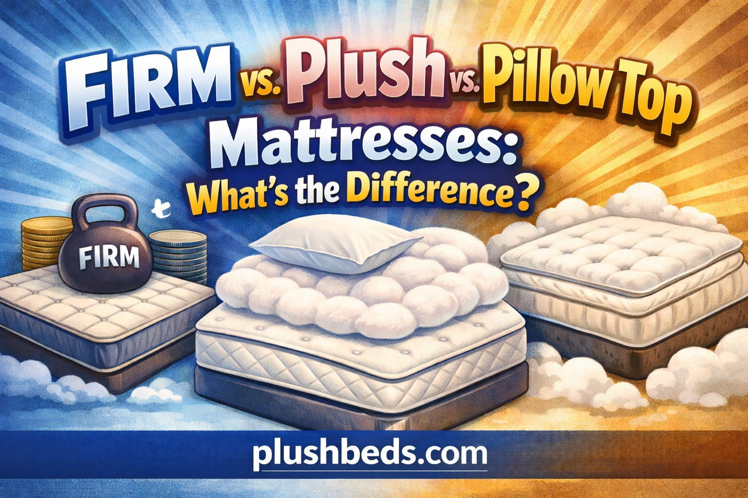 Firm vs Plush vs Pillow Top Image