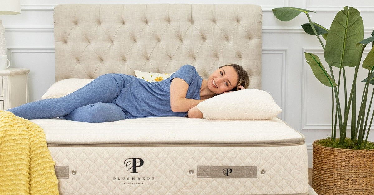 woman with ergonomic pillow