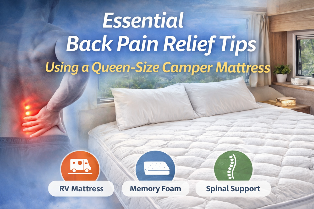 back pain relief tips with an RV queen mattress