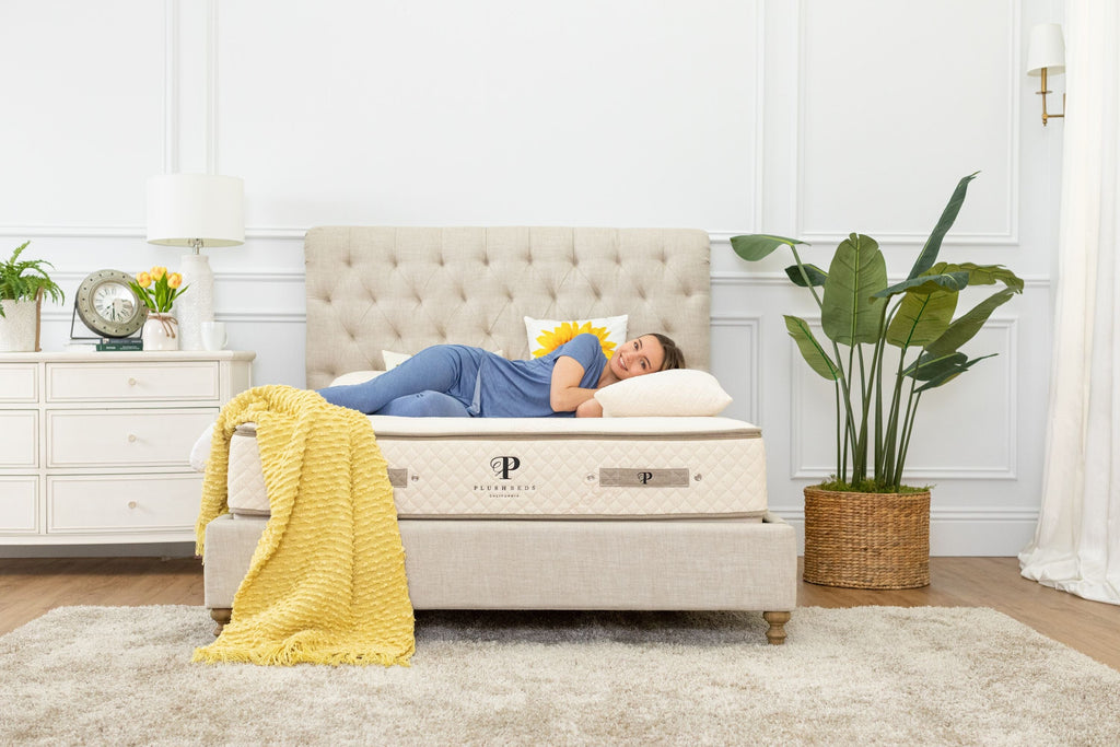 woman resting on a latex mattress