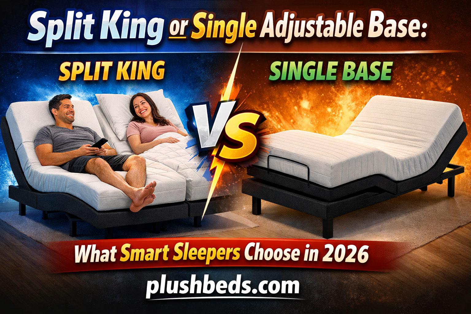 Split King or Single Adjustable Base