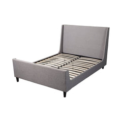 Amber Bed, Grey Linen - PlushBeds