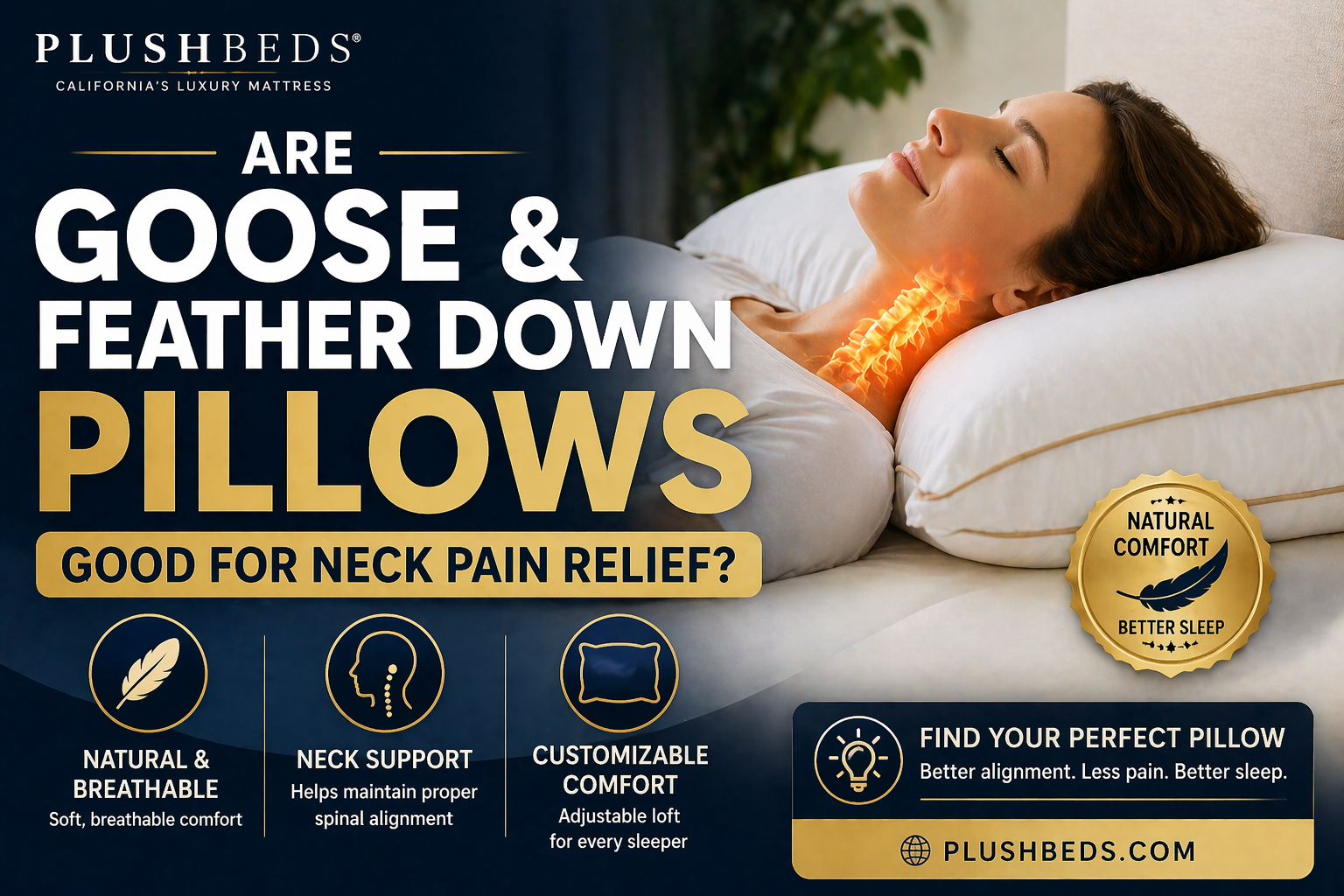 Are Goose and Feather Down Pillows Good for Neck Pain Relief?