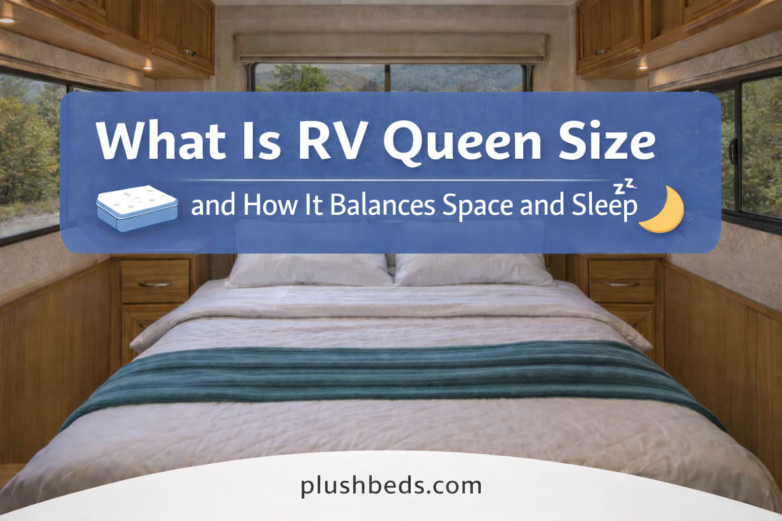 comfortable RV queen bedroom retreat