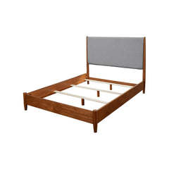 Flynn Panel Bed, Acorn/Grey - PlushBeds