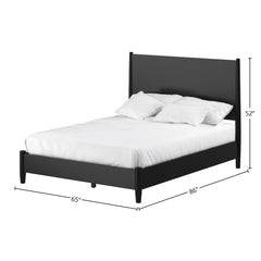 Flynn Panel Bed, Black - PlushBeds