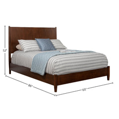 Flynn Panel Bed, Walnut - PlushBeds