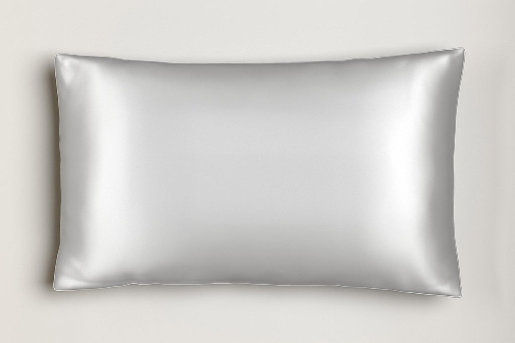 Silver 100% Silk Pillowcase