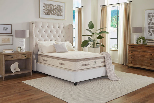 PlushBeds 12 Luxury Bliss Medium Natural Latex Mattress with Encased Coils - Full